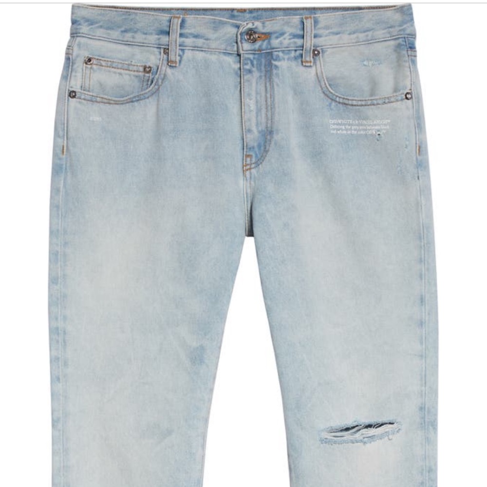 SOLD !! Brand new off white unisex jeans size 33